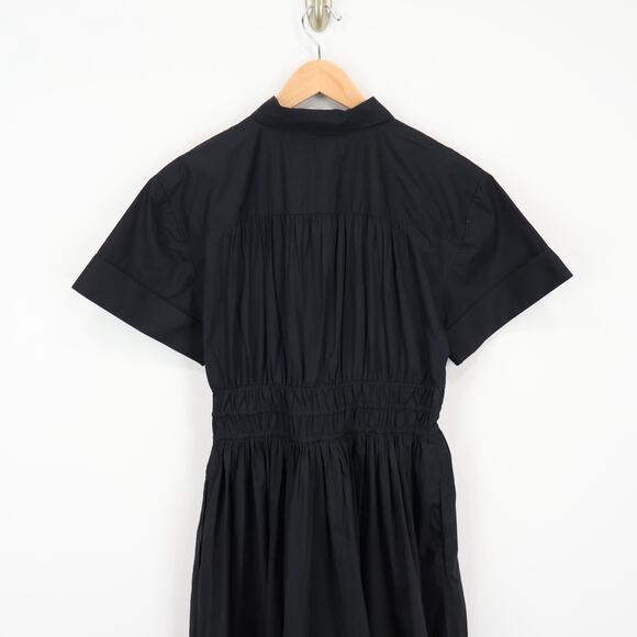 J.Crew Elena Midi Shirtdress Cotton Poplin Black Size 6 NWOT - Picture 7 of 8